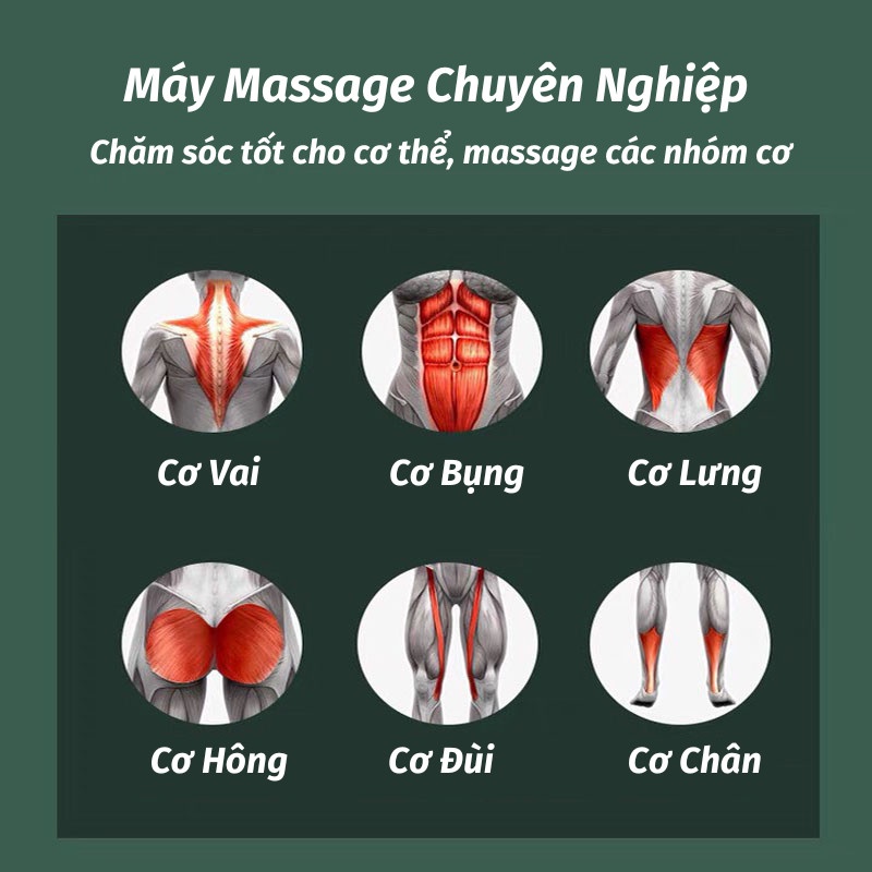 Máy Mát Xa Cầm Tay Súng Massage Toàn Thân 6 Chế Độ Giảm Đau Cơ Hiệu Quả Moda.H