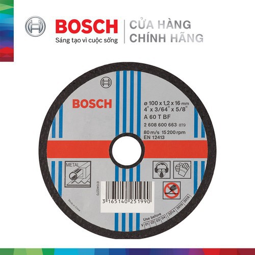 Đá cắt 100x1.2x16mm (sắt)  Bosch