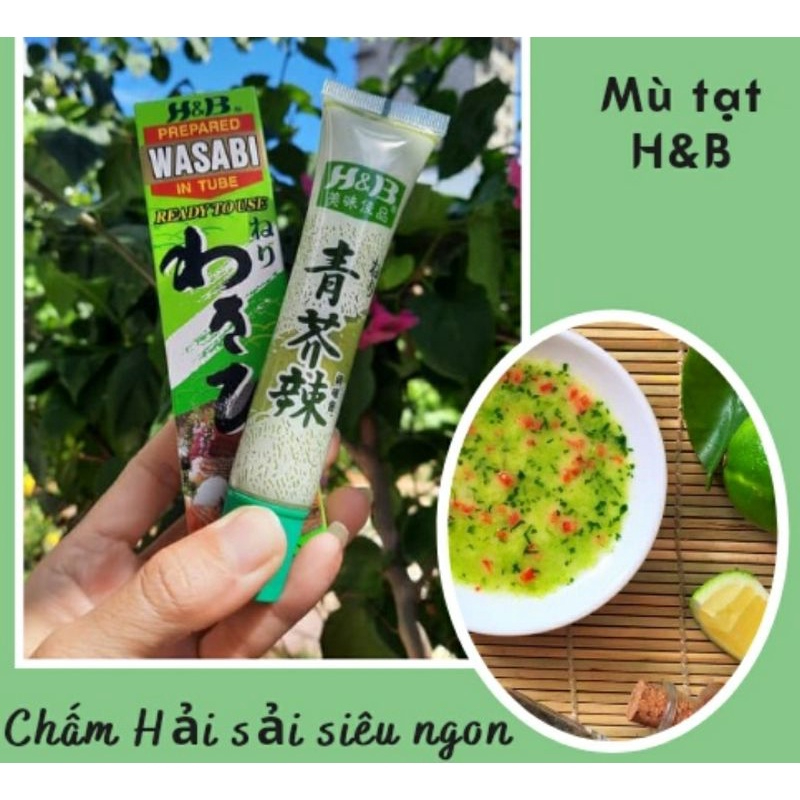 Combo 4 Tuýp Mù tạt xanh wasabi H&B 43g. Nước Chấm Hải Sản, món Nhật sushi, sashimi -->
