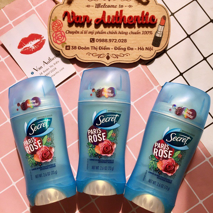 Lăn Secret Powder Fresh - Paris Rose dạng sáp - Mỹ - 73g | BigBuy360 - bigbuy360.vn