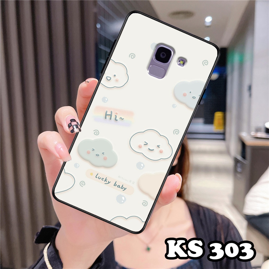 Ốp lưng Samsung A6 2018 - Samsung A6 Plus - Ốp Samsung in hình Gấu&amp;Thỏ siêu xinh - Lưng nhám viền TPU chống trầy xước