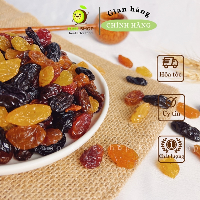 Nho Chile 3 màu sấy khô hũ 450GR *KIWISHOP*