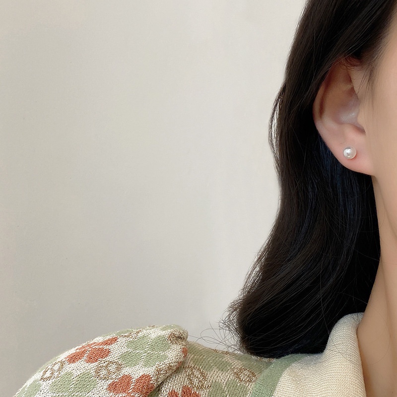 Set 3 đôi bông tai nhỏ đính ngọc trai giả thiết kế đơn giản thời trang mới năm 2022 cho nữ