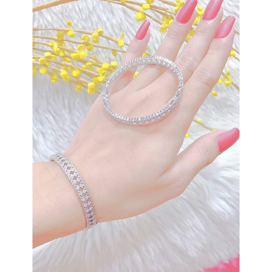 Vòng Tay Nữ Mạ Bạch Kim 081R2403 - Mang Đi Chơi, Đi Tiệc Rất Đẹp - Bao đổi trả trong vòng 07 ngày