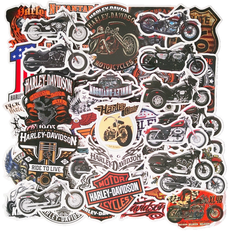 Set 50 sticker dán trang trí thủ công hình hoạt hình phong cách Hip hop Series 03