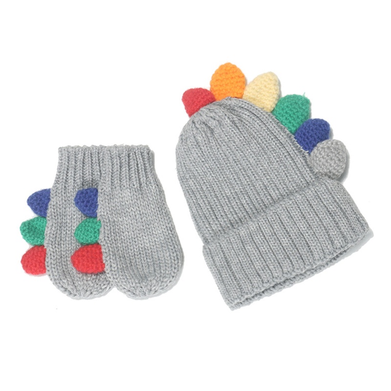 Set Mũ Và Găng Tay Hình Khủng Long Dễ Thương Cho Bé Trai