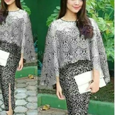 ✵ Cape Vanya Bộ Áo Kiểu Tay (5 Wrn) + Chân Váy Prada Cotton Lấp Lánh | BigBuy360 - bigbuy360.vn