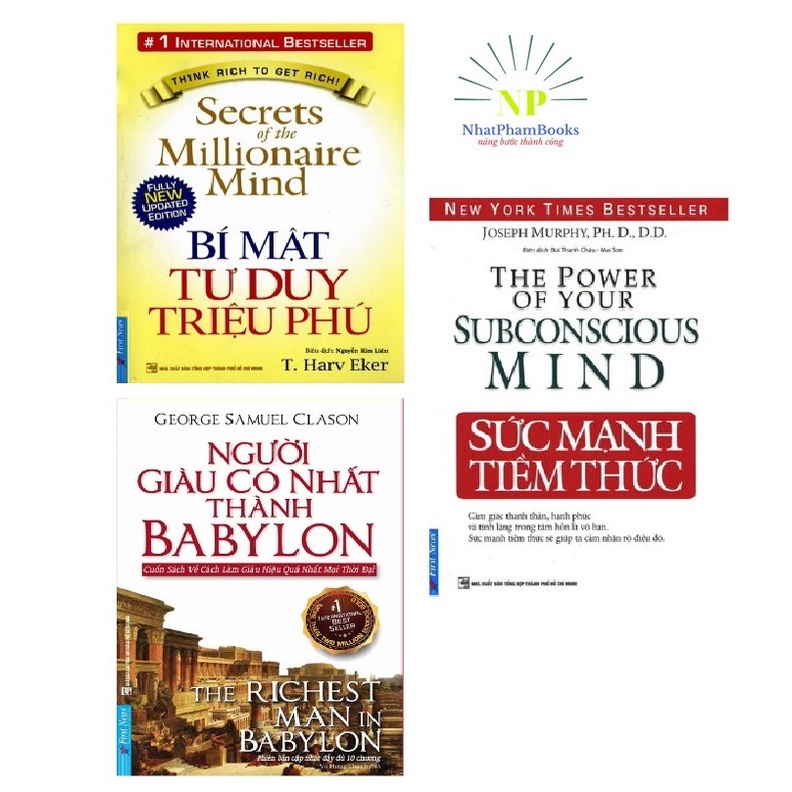 Sách - Combo Sức Mạnh Tiềm Thức,Người Giàu Có Nhất Thành Babylon,Bí Mật Tư Duy Triệu Phú