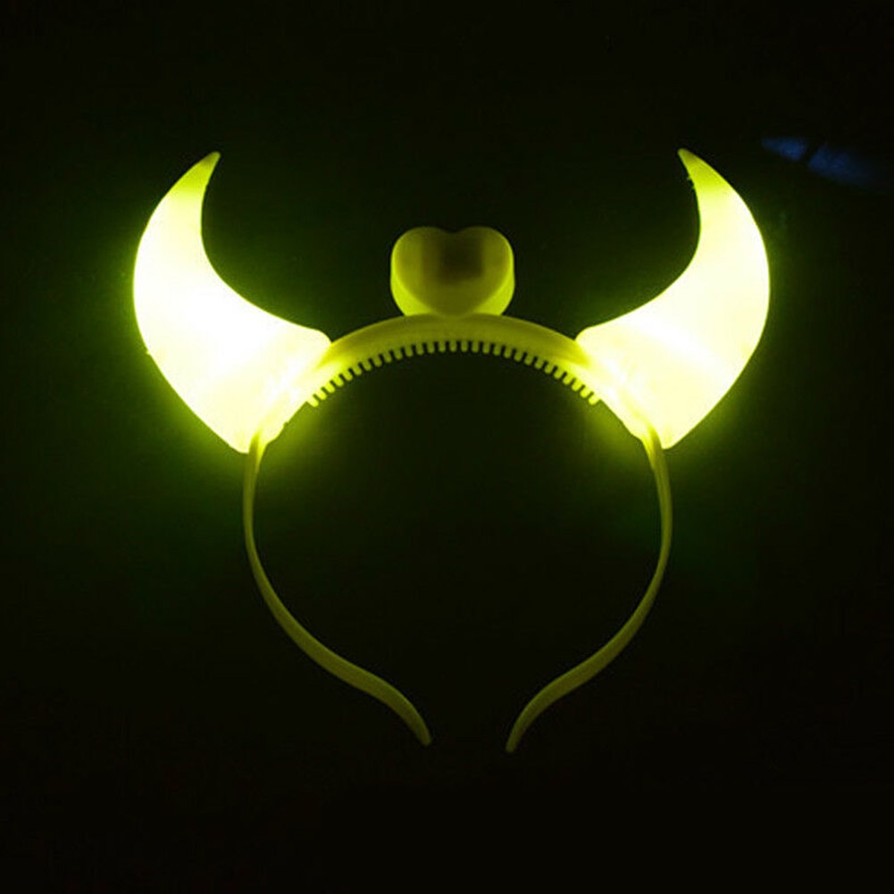 Cài tóc có đèn LED hình sừng quỷ hóa trang lễ halloween