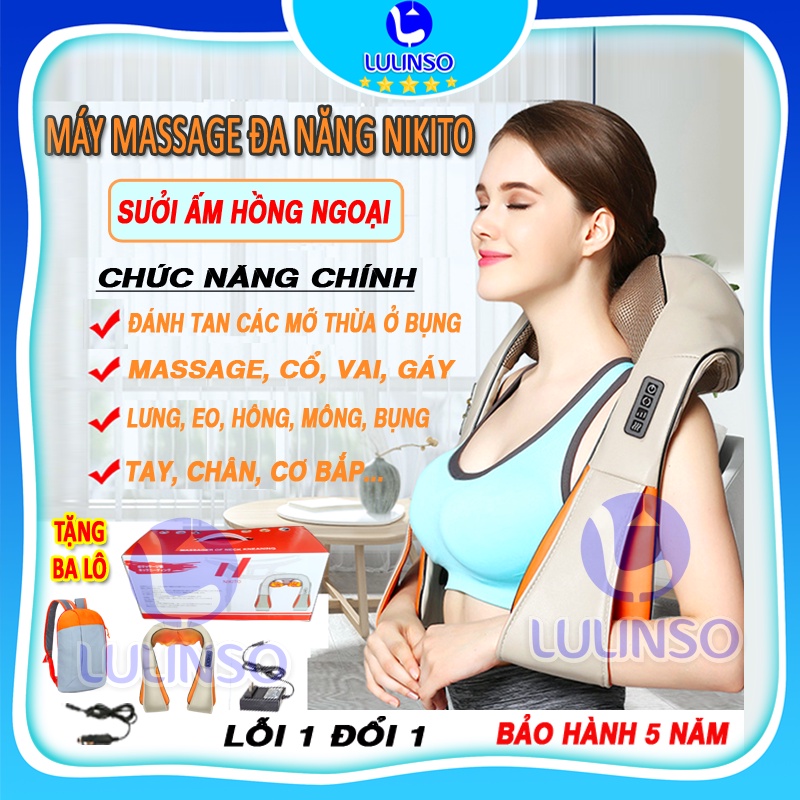 Đai Massage Đa Năng, massage Cổ Vai Gáy, massage bụng, lưng eo, chân tay LULINSO