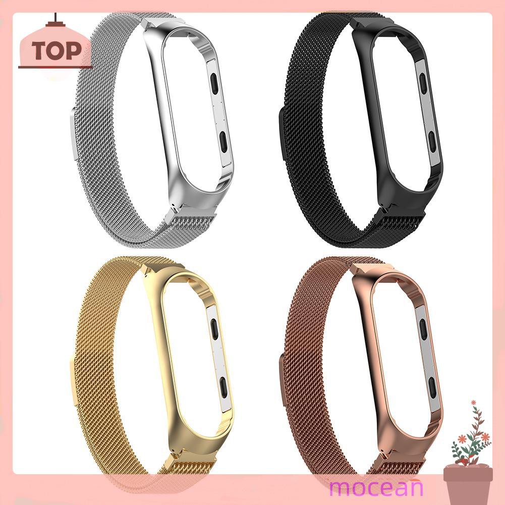 Dây Đeo Inox Milanese Kèm Khung Cho Đồng Hồ Thông Minh Xiaomi Miband 3 4 S