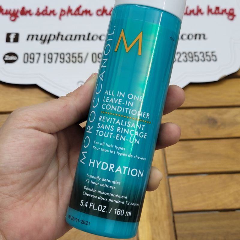 Kem xả khô đa năng Moroccanoil 𝗔𝗹𝗹 𝗶𝗻 𝗢𝗻𝗲 𝗟𝗲𝗮𝘃𝗲-𝗶𝗻 𝗖𝗼𝗻𝗱𝗶𝘁𝗶𝗼𝗻𝗲𝗿 20ml - 160