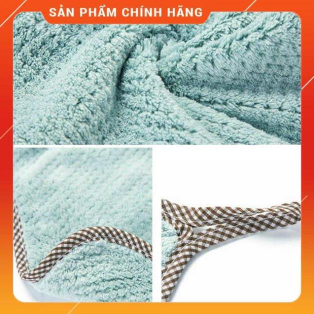 Khăn nhung lau tay nhà bếp siêu thấm có móc treo