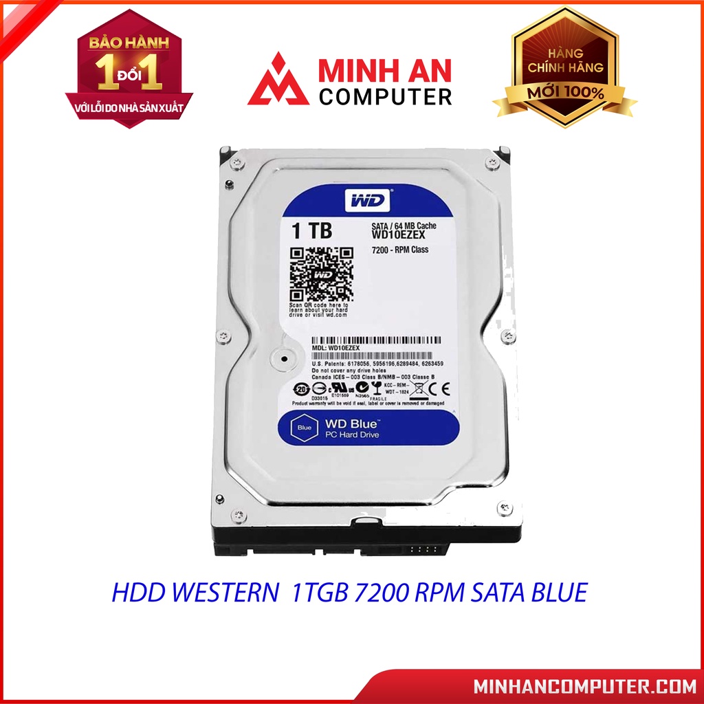 Ổ cứng HDD Western Caviar Blue 1TB 3.5&quot; 7200RPM 64MB