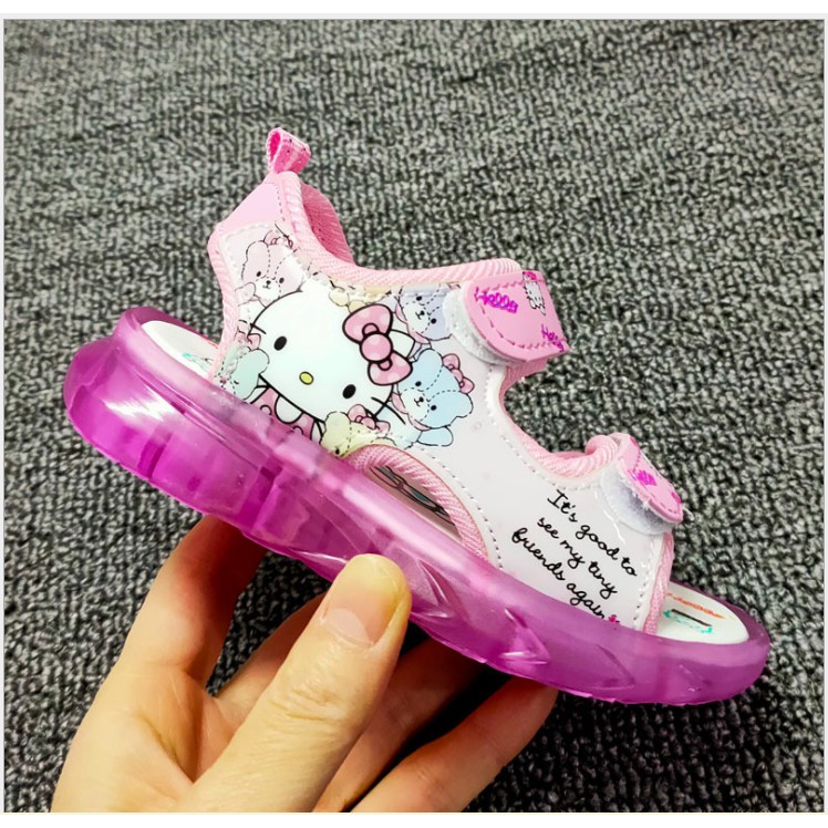 Giày sandal bé gái HELLO KITTY có đèn led từ 1 - 7 tuổi