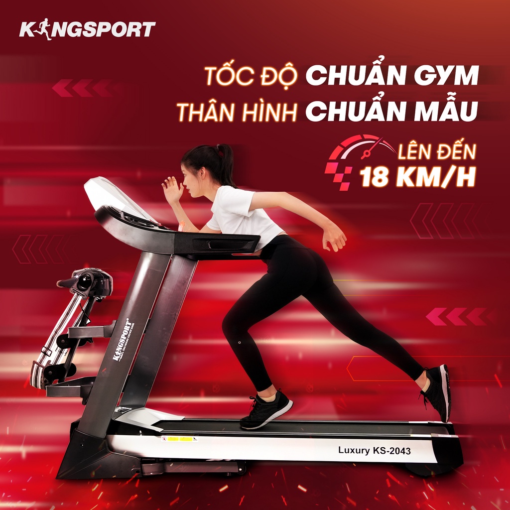 Máy chạy bộ KINGSPORT KS-2043 đa năng - Động cơ mạnh mẽ