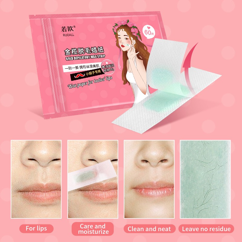 (Hàng Mới Về) Miếng wax RUOALL cho mặt ( hộp 60 miếng ) 135G