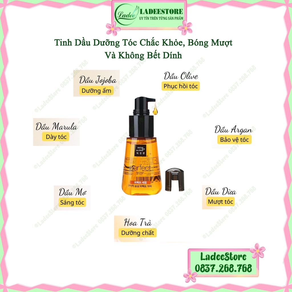 Dưỡng Tóc, Serum Dưỡng Tóc Miseen, Tinh Chất Dưỡng Tóc Óng Ả, Mềm Mượt, Tinh Dầu Dưỡng Tóc Hàn Quốc