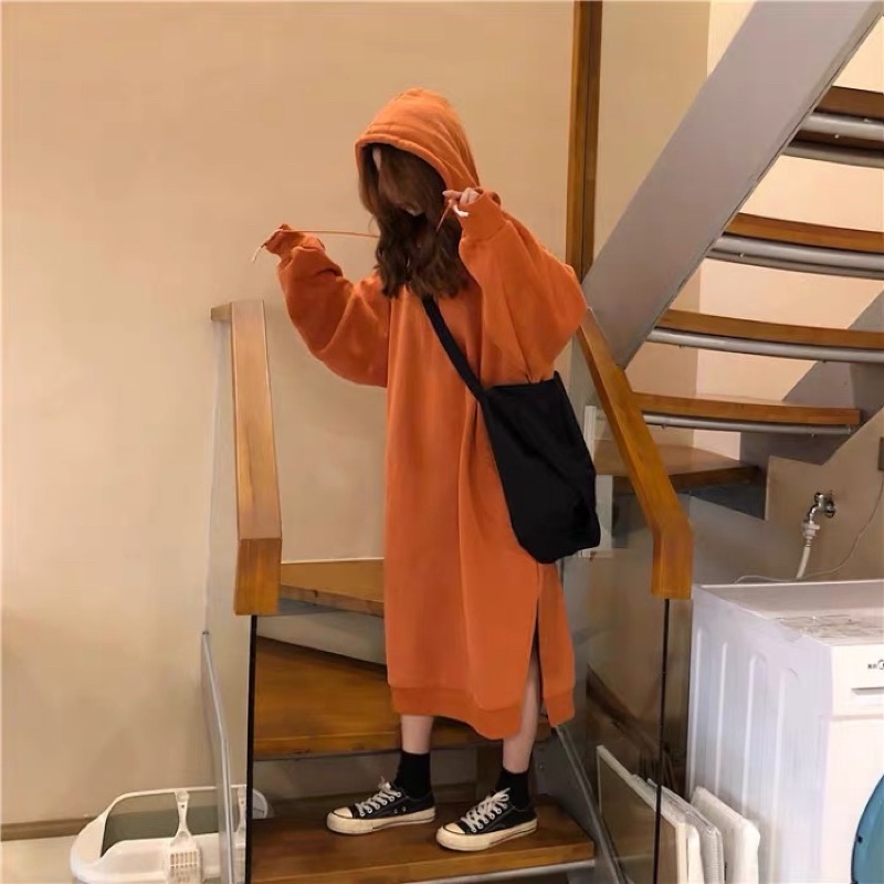 VÁY HOODIE NỈ DÀI ĐẾN CHÂN