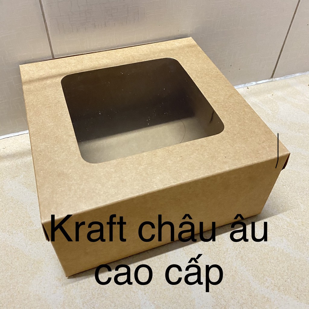 Hộp giấy kraft giá rẻ size 16x16x7.5cm set 10 hộp