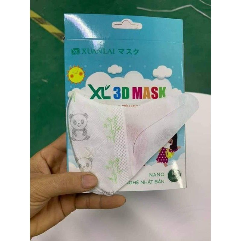 Hộp 10 chiếc khẩu trang 3D mask Xuân Lai cho bé 1-3 tuổi