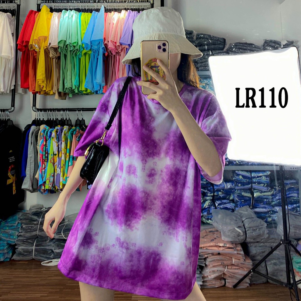 Áo thun loang màu 𝑭𝒓𝒆𝒆𝒔𝒉𝒊𝒑 Áo phông unisex LR110 vải cotton xượt poli co giãn thấm hút tốt, không xù lông
