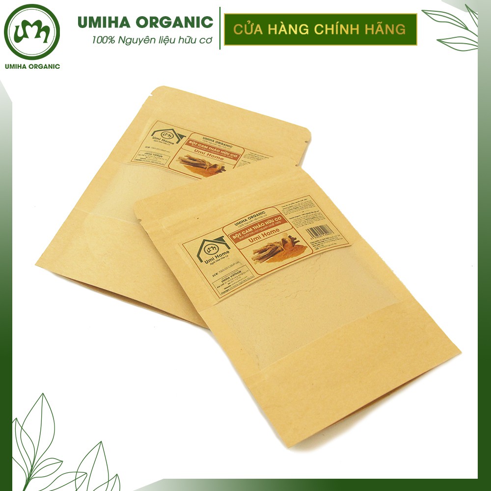 Bột Cam Thảo hữu cơ UMIHOME nguyên chất 40G - Mặt nạ trắng hồng da, sáng da, tẩy tế bào da chết, thâm mụn | BigBuy360 - bigbuy360.vn