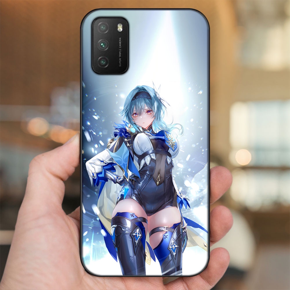 Ốp lưng Xiaomi Poco M3 viền đen in hình Eula Genshin Impact