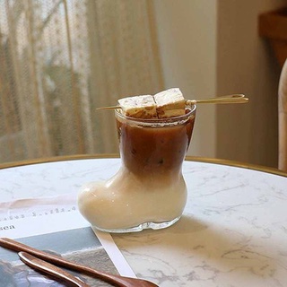 Cốc thủy tinh trong suốt hình giày bốt sáng tạo cá tính
