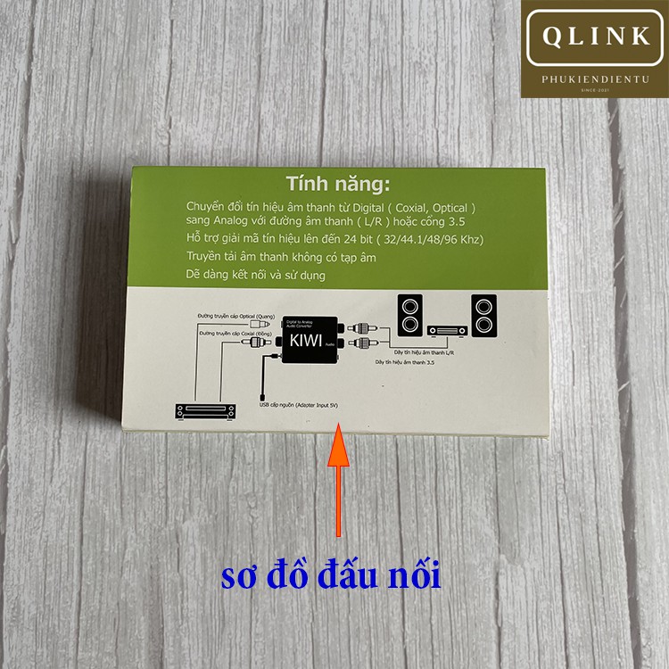 Bộ chuyển đổi âm thanh, bộ chuyển đổi Digital sang Analog KIWI KA03 mới full BOX