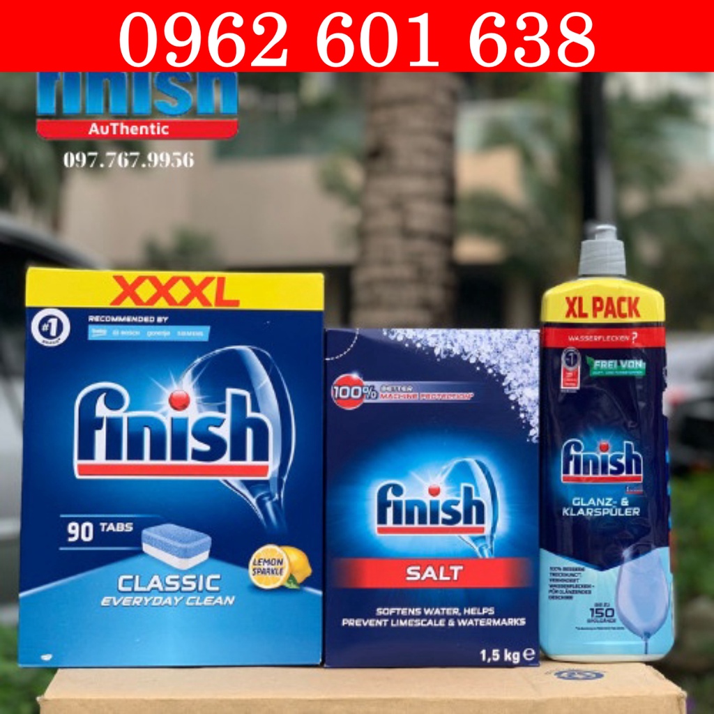 COMBO FINISH: VRB Classic 90 viên + Muối 1,5kg + Bóng 750ml