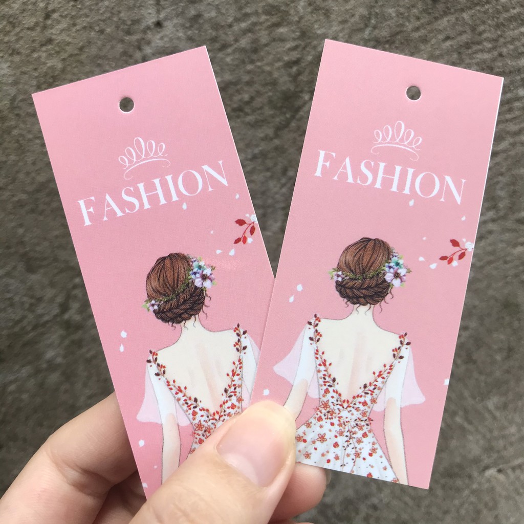 NHÃN MÁC TAG QUẦN ÁO - set 100 nhãn tag quần áo thời trang cao cấp