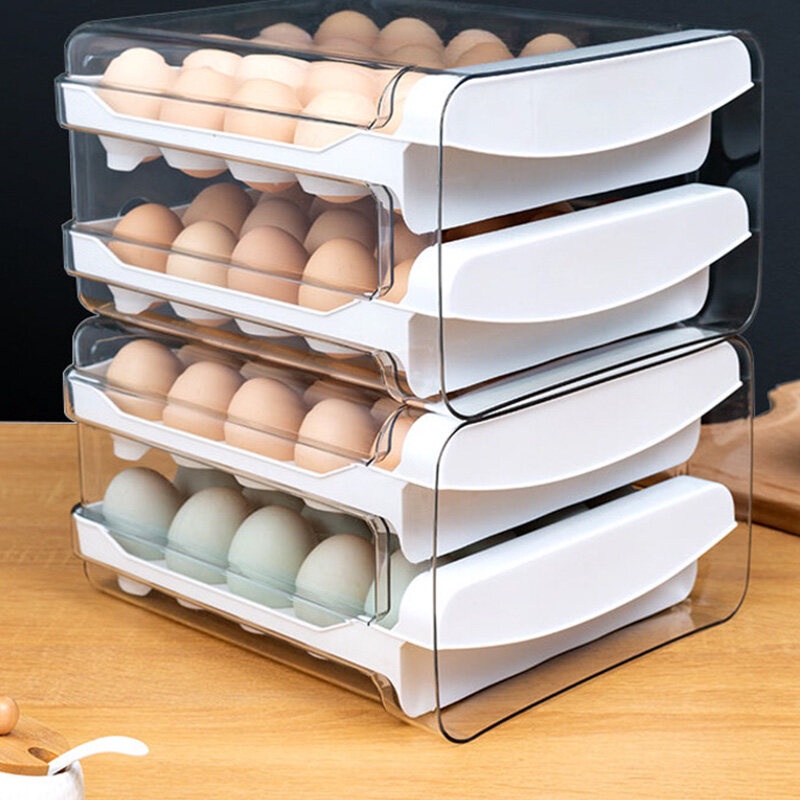 ONLY HOUSE Hộp Đựng Trứng Trong Suốt 40 Ô 32 Ngăn Tiện Dụng
