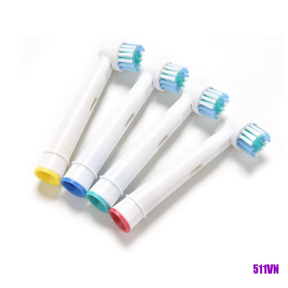 (Hàng Mới Về) Set 4 Đầu Bàn Chải Đánh Răng Chạy Điện Eb17-4 Thay Thế Dành Cho Braun Oral B