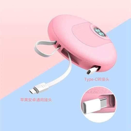 Sạc dự phòng hình tròn 3 cổng usb mẫu mới 2021 - Sạc pin điện thoại cực mạnh Có dây treo tiện dụng