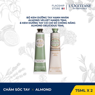 Combo 2 dưỡng tay hạnh nhân Almond Velvet Hands và Almond Delicious L'occitane