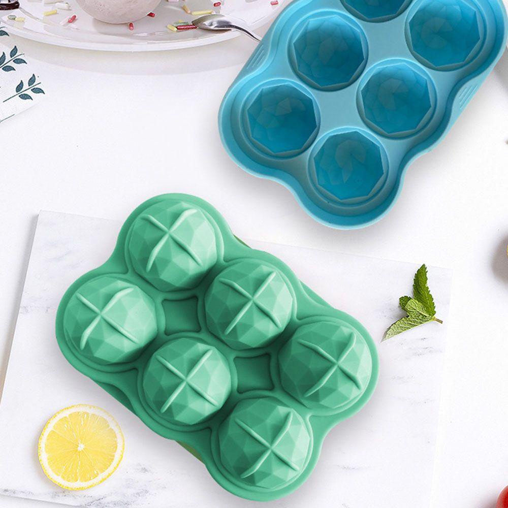WATTLE Creative Ice Ball Form No Leaking Ice Cream Ball Maker Ice Cube Maker for Whiskey Sphere Reusable Silicone Mould Ice Cube Mold Bars 3D Diamond Shape/Multicolor
