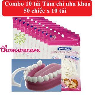 Combo 10 túi Tăm chỉ nha khoa Oraltana Dental Floss Toothpick