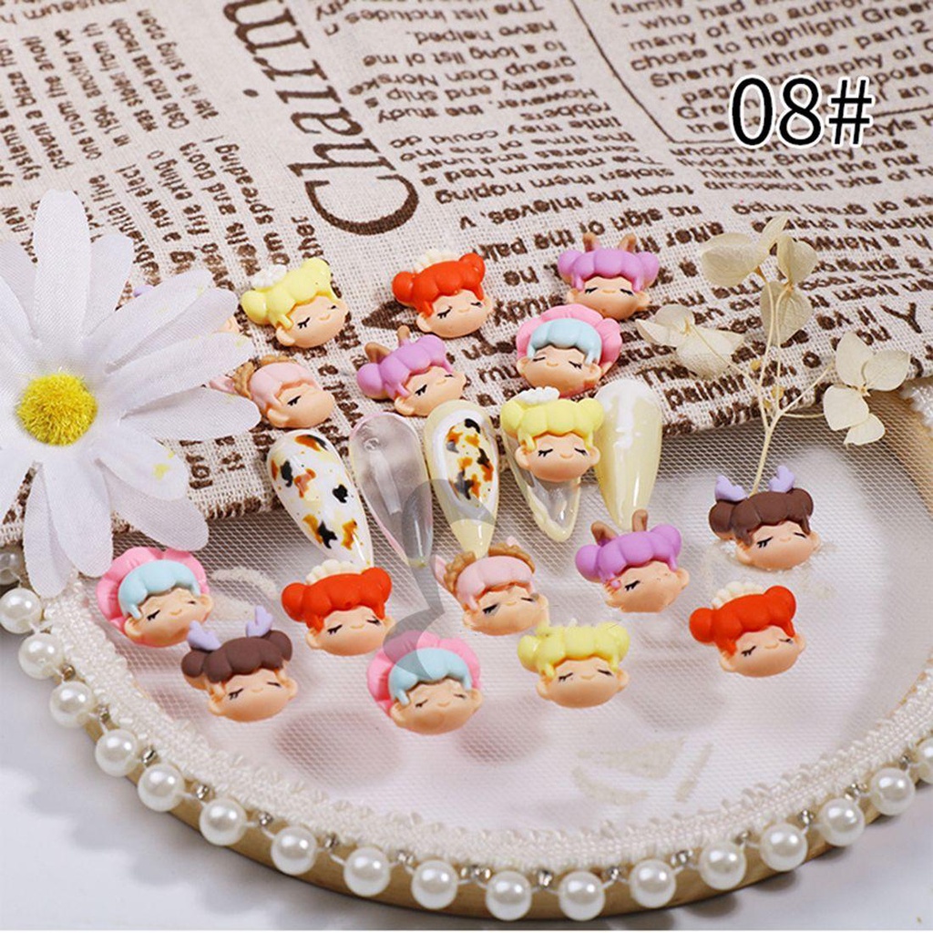 OCEANMAP Phụ Kiện Trang Trí Móng Tay 3D Hình Thủy Thủ Mặt Trăng Xinh Xắn