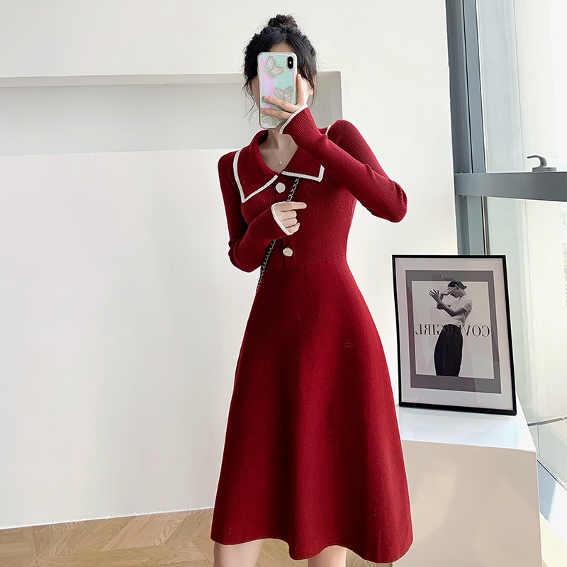 Đầm cho nữ dáng ôm chiết eo phong cách thời trang Hàn Quốc mới