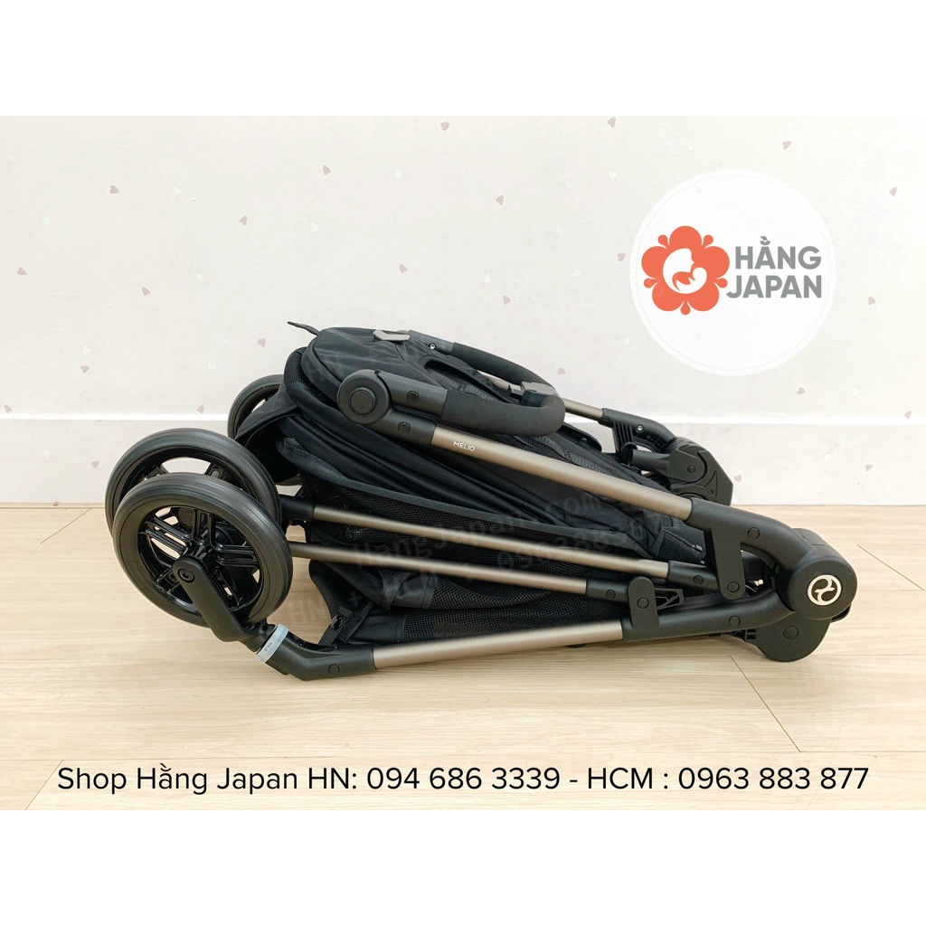 Xe đẩy CYBEX EEZY S TWIST +2/Melio TPE Deep Black chiều xoay 360 cho bé từ sơ sinh tới 25kg