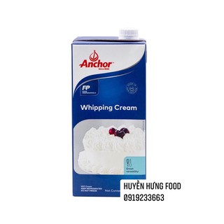 Kem Tươi Whipping Cream Anchor Hộp 1L / Kem Tươi Trang Trí Bánh, Làm Kem..
