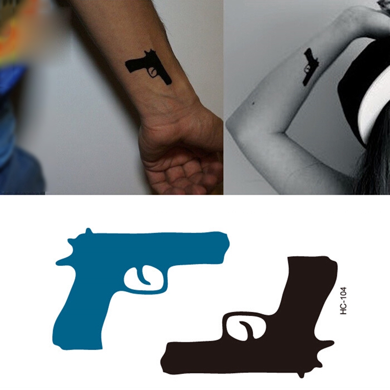 Sticker giả hình xăm dán tạm thời họa tiết cánh/trái tim chống thấm nước