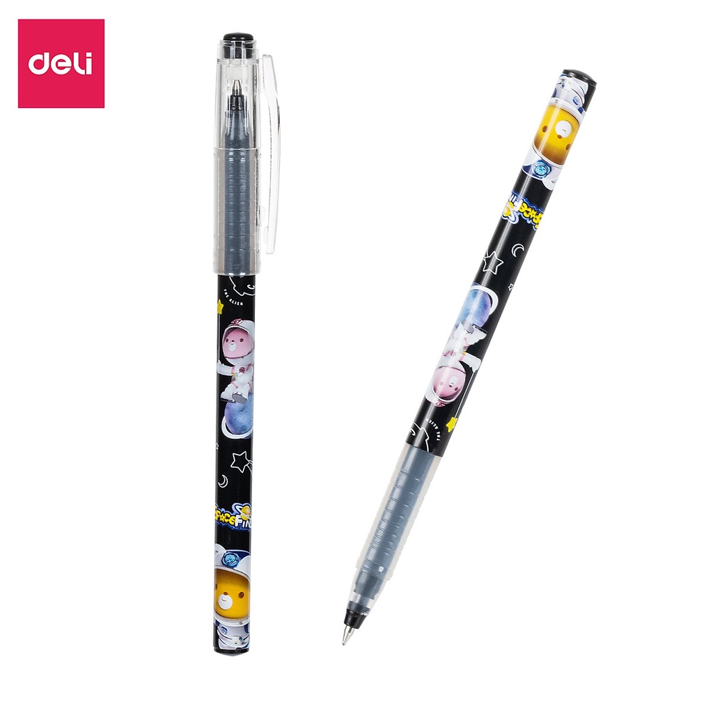 Bút bi nước Deli mực Gel G31-BK học sinh ngòi bi 0.5mm - Màu xanh/đen  - Nhà sách 247
