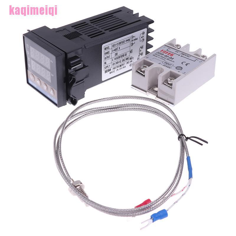 Điều Khiển Nhiệt Độ 100-240vac Pid Rex-C100 Ssr-40A