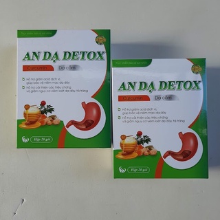 Nano Curcumin An Dạ Detox giúp giảm nhanh các triệu chứng viêm đau dạ dày, viêm loét dạ dày, tá tràng- hộp 20 gói