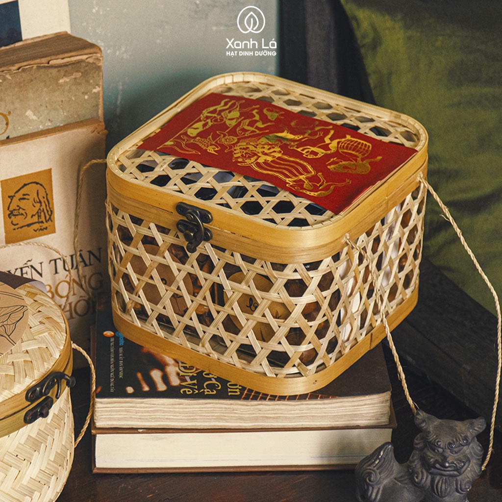 Giỏ quà Tết "Bình An" 2022 hạt dinh dưỡng cao cấp, sang trọng, tinh tế Xanh Lá | BigBuy360 - bigbuy360.vn
