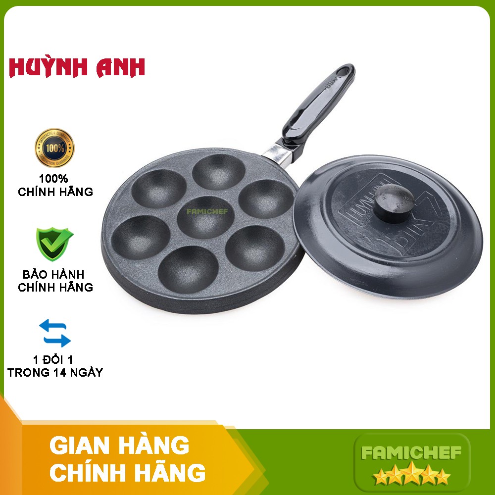 Khuôn bánh Khọt có tay cầm chống dính 7 lỗ Huỳnh Anh HA014