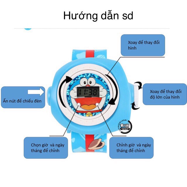 Đồ chơi đồng hồ điện tử chiếu hình công chúa Sofia