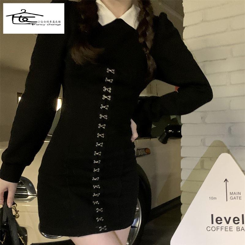 Đầm Polo Màu Sắc Tương Phản Thời Trang Xuân Thu Cho Nữ